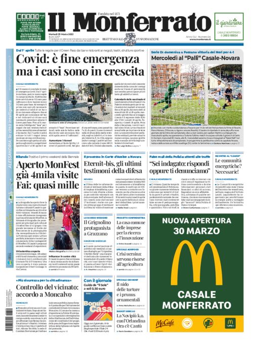 Il Monferrato - Edizione 24 del 29/03/2022